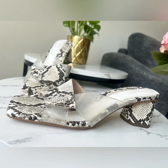 Zara Sandal- 1 1/2" Heels in Python color, Size 8. - Picture 8 of 16